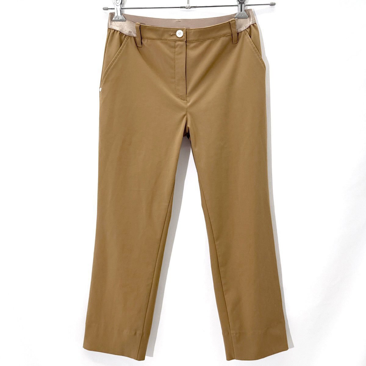 BRIEFING GOLF WS CROPPED PANTS CR 定価26,400円 sizeS BEIGE ブリーフィング ゴルフ レディース クロップド パンツ拍卖