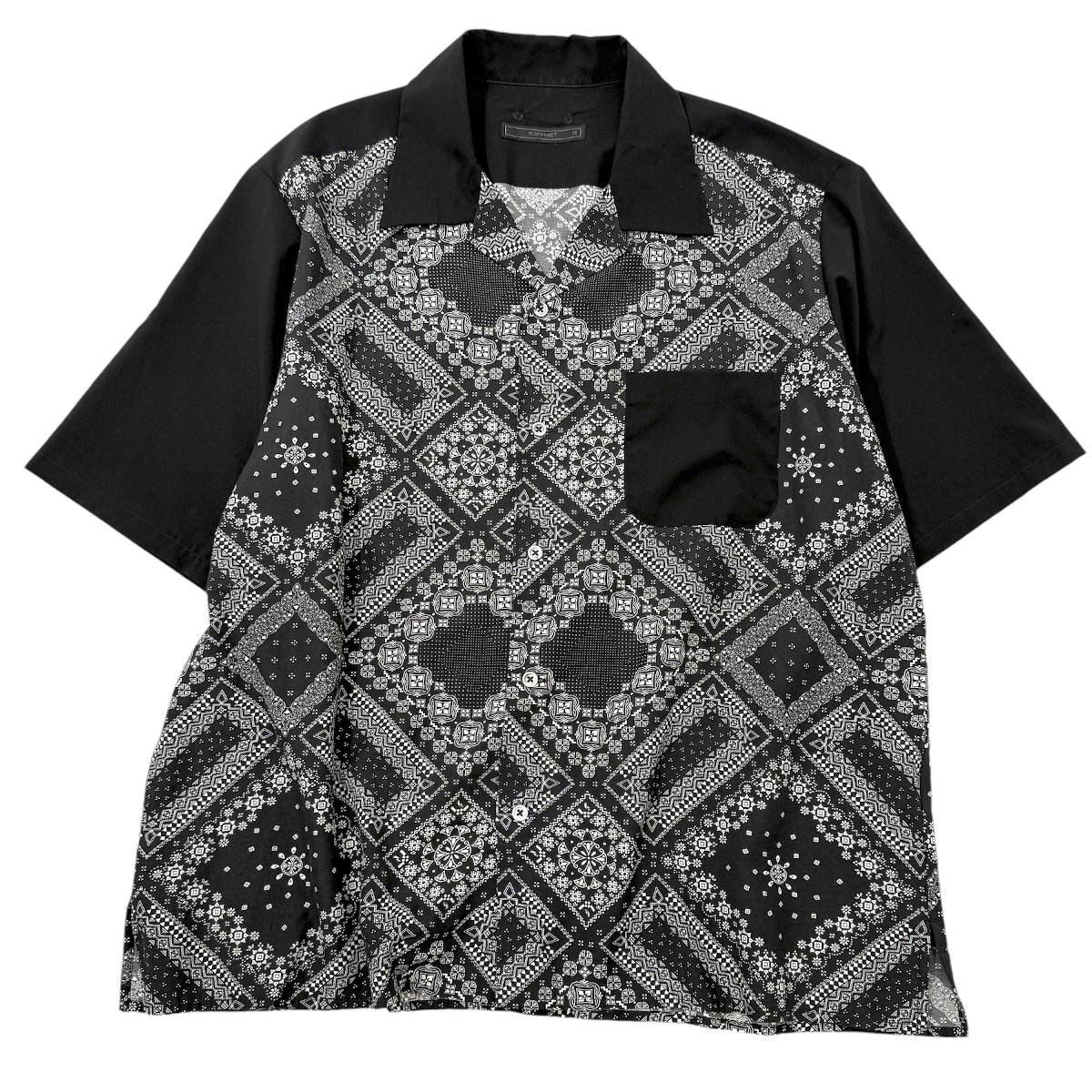 SOPHNET. PATTERN MIX ALOHA SHIRT 定価26,000円 sizeM BLACK SOPH-200026 ソフネット バンダナ シャツ拍卖