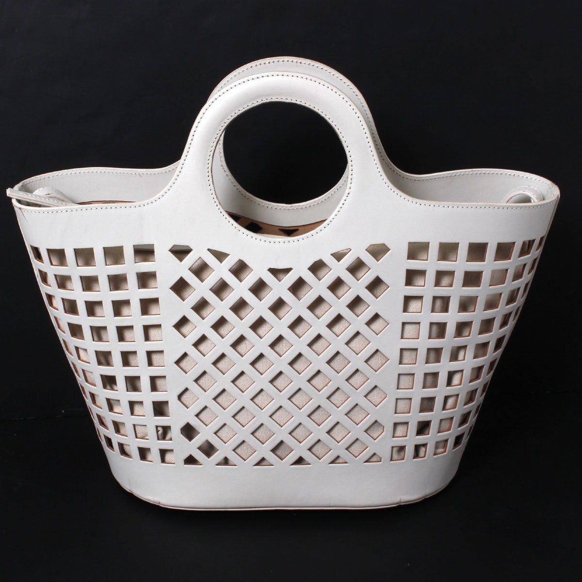 HEREU Leather Mesh Bag 定価67,000円 ヘリュー レザーメッシュバック ショルダーバック メッシュトートバック拍卖