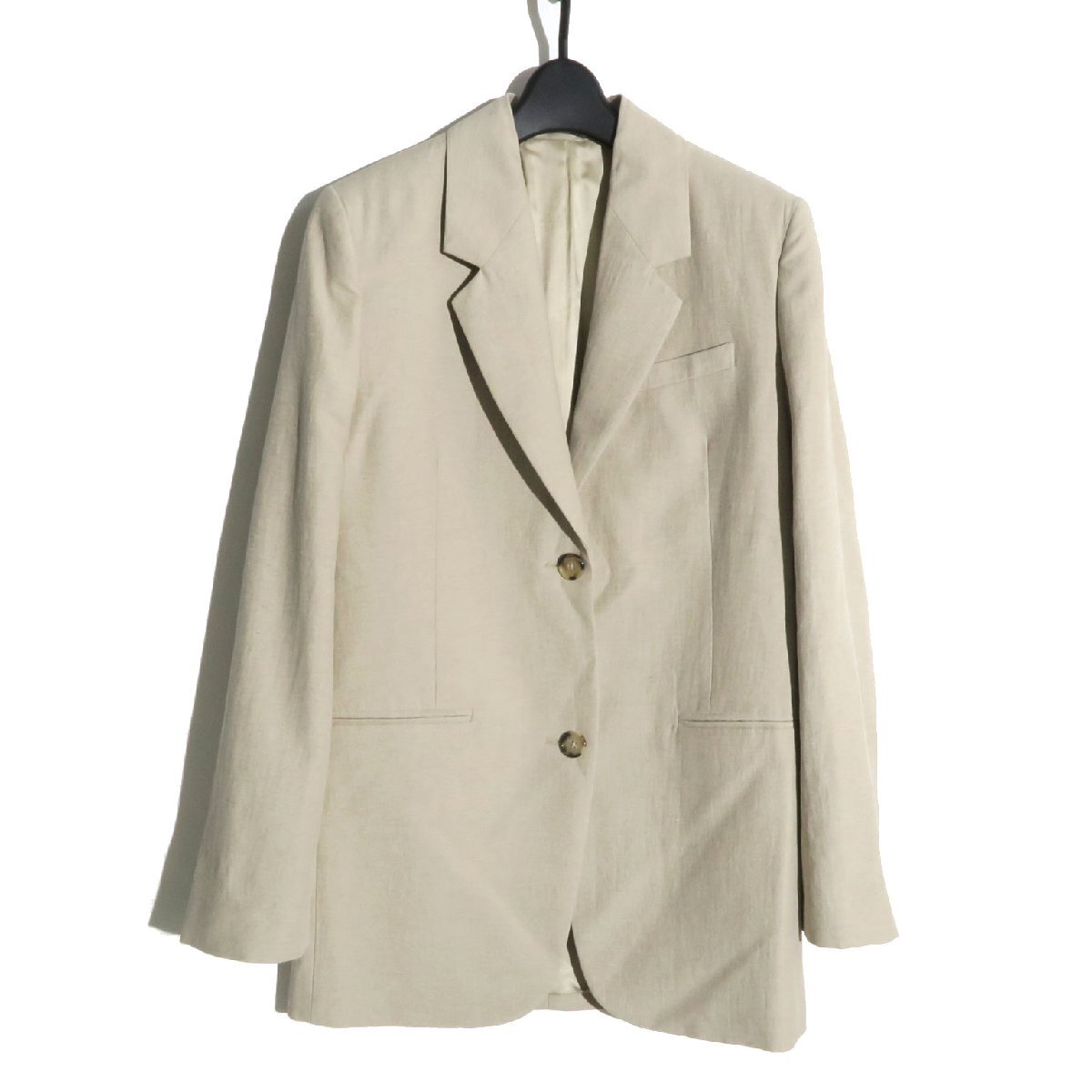 TOTEME Tailored suit jacket 234-WRZ869 トーテム リネン テーラード ジャケット size30 ベージュ拍卖