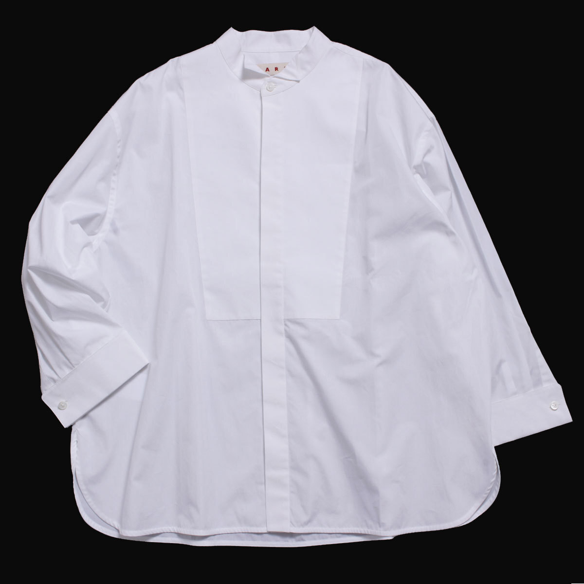 MARNI スモールチップカラードレスシャツ size44 ホワイト マルニ ブラウス CAMA0348M1拍卖