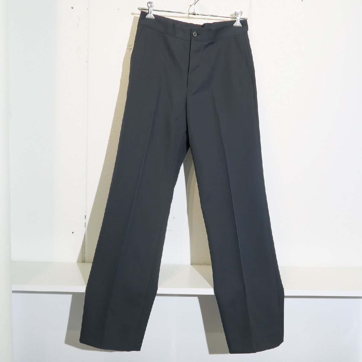 The CLASIK STRAIGHT TROUSERS 定価39,930円 size48 CKTR-031 PETROL GREEN ザ クラシック ストレート トラウザー ウール グリーン拍卖