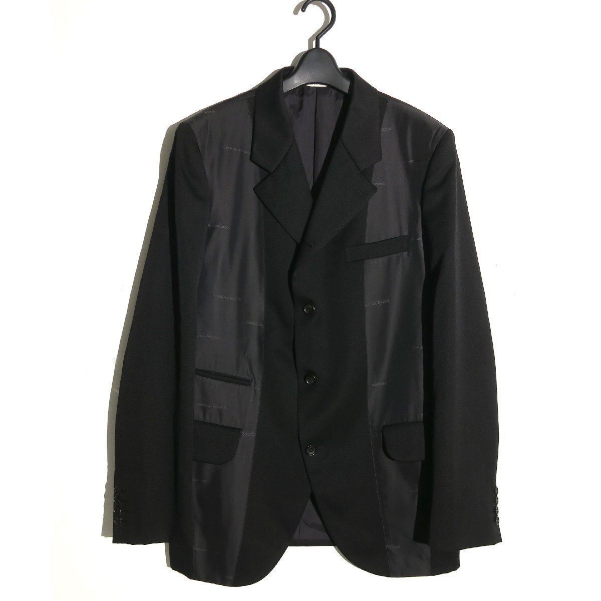 23AW COMME des GARCONS HOMME DEUX ウールテーラードジャケット DL-J031 コムデギャルソンオムドゥ sizeL ブラック AD2023拍卖