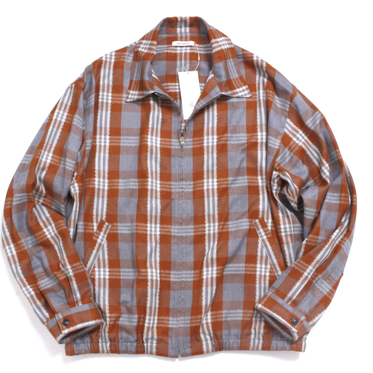【タグ付き・新品】VAINL ARCHIVE VEIL-C ブルゾン/ジャケット 定価46,200円 CHECK sizeL VAS22004 ヴァイナルアーカイブ チェック拍卖