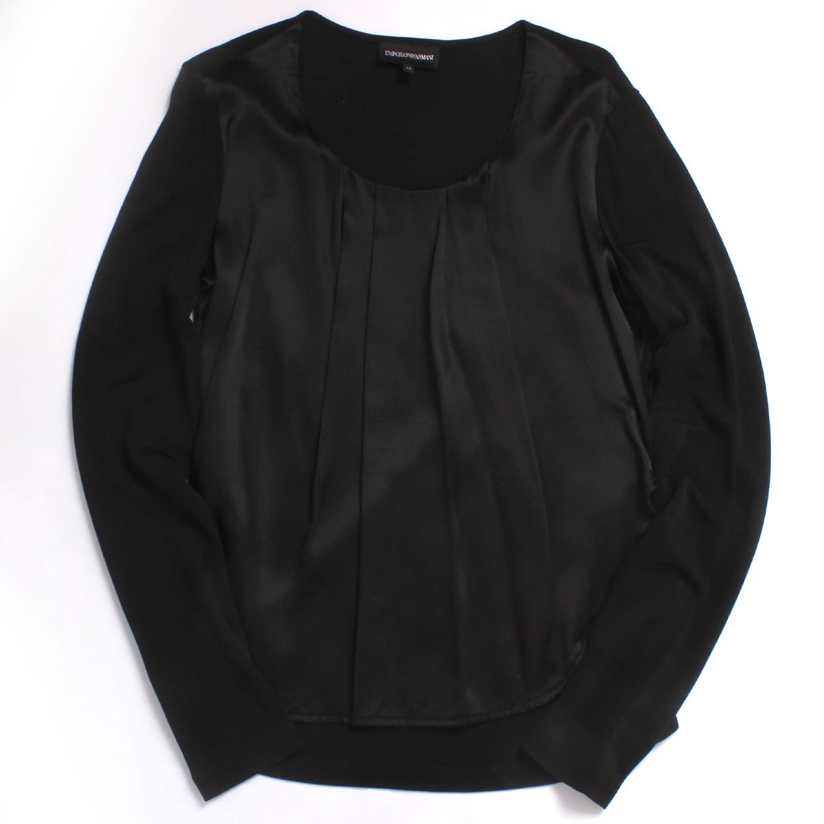 EMPORIO ARMANI 切替ブラウス size42 BLACK 6Y2M502J9BZ エンポリオアルマーニ拍卖