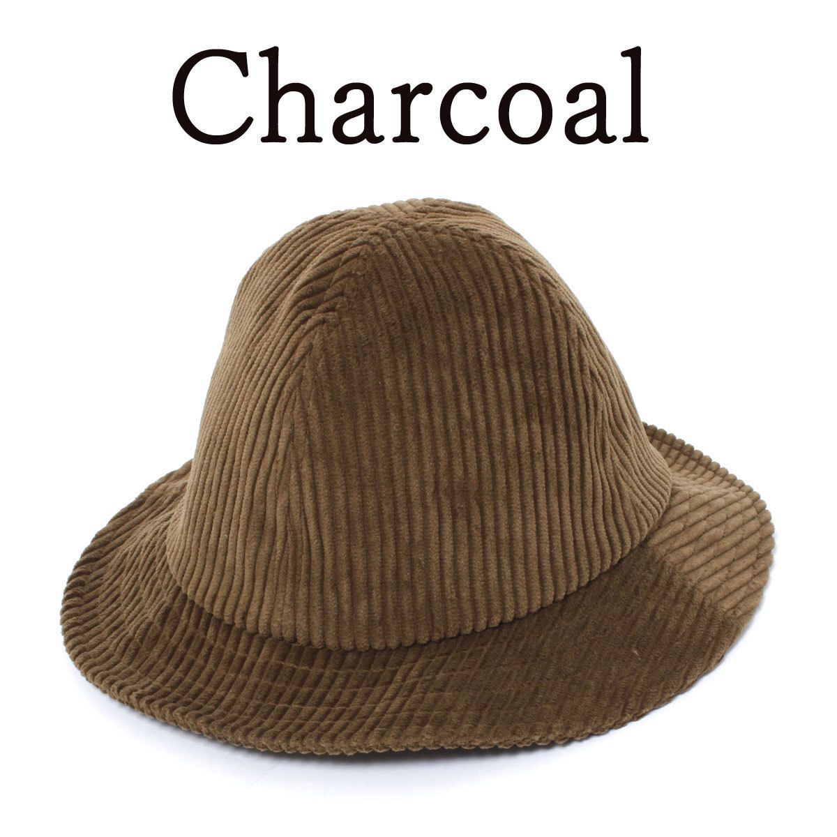 21AW Charcoal TOKYO OC Corduroy 4panel Hat 定価11,000円 Brown チャコール 4パネルハット コーデュロイ ハット拍卖