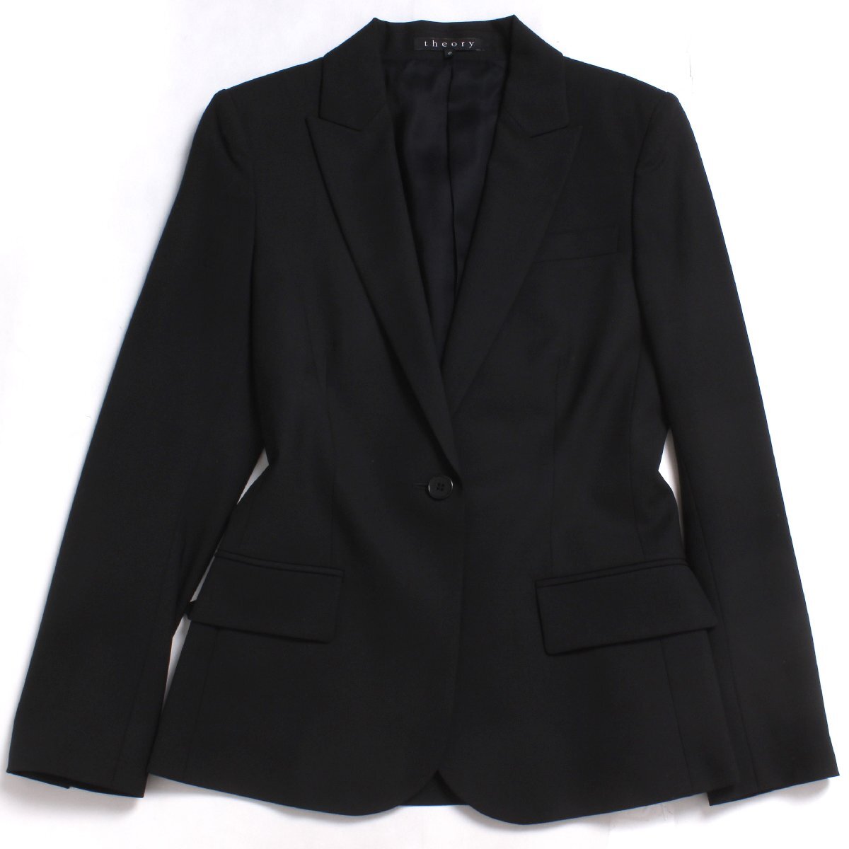 Theory TAILOR GABE B テーラードジャケット size0 ブラック 01-9904192 セオリー拍卖