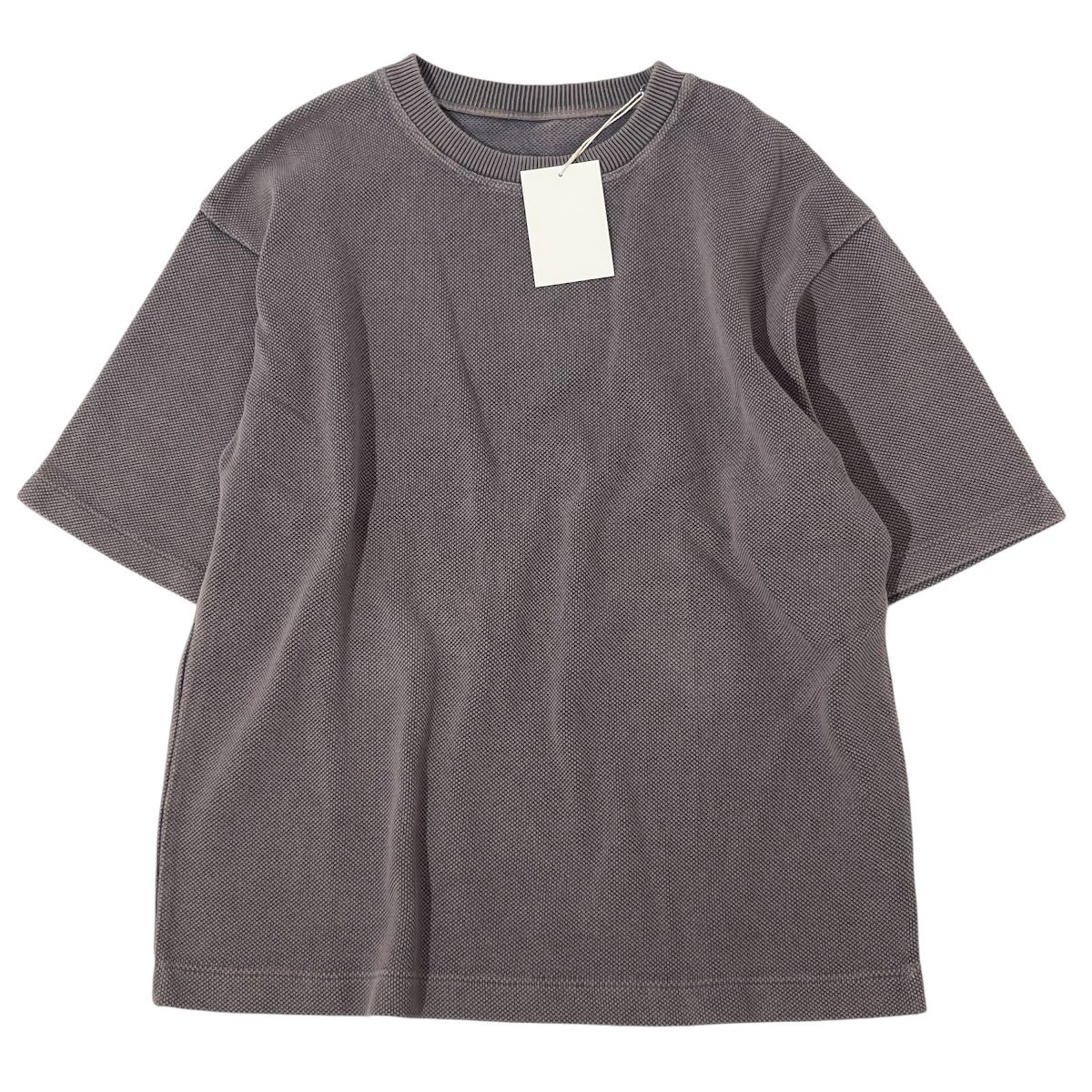24ss【タグ付き・新品・定価24,200円】crepuscule Light Moss Stich Stone Wash S/S size1 GREY 2401-011 クレプスキュール Tシャツ拍卖