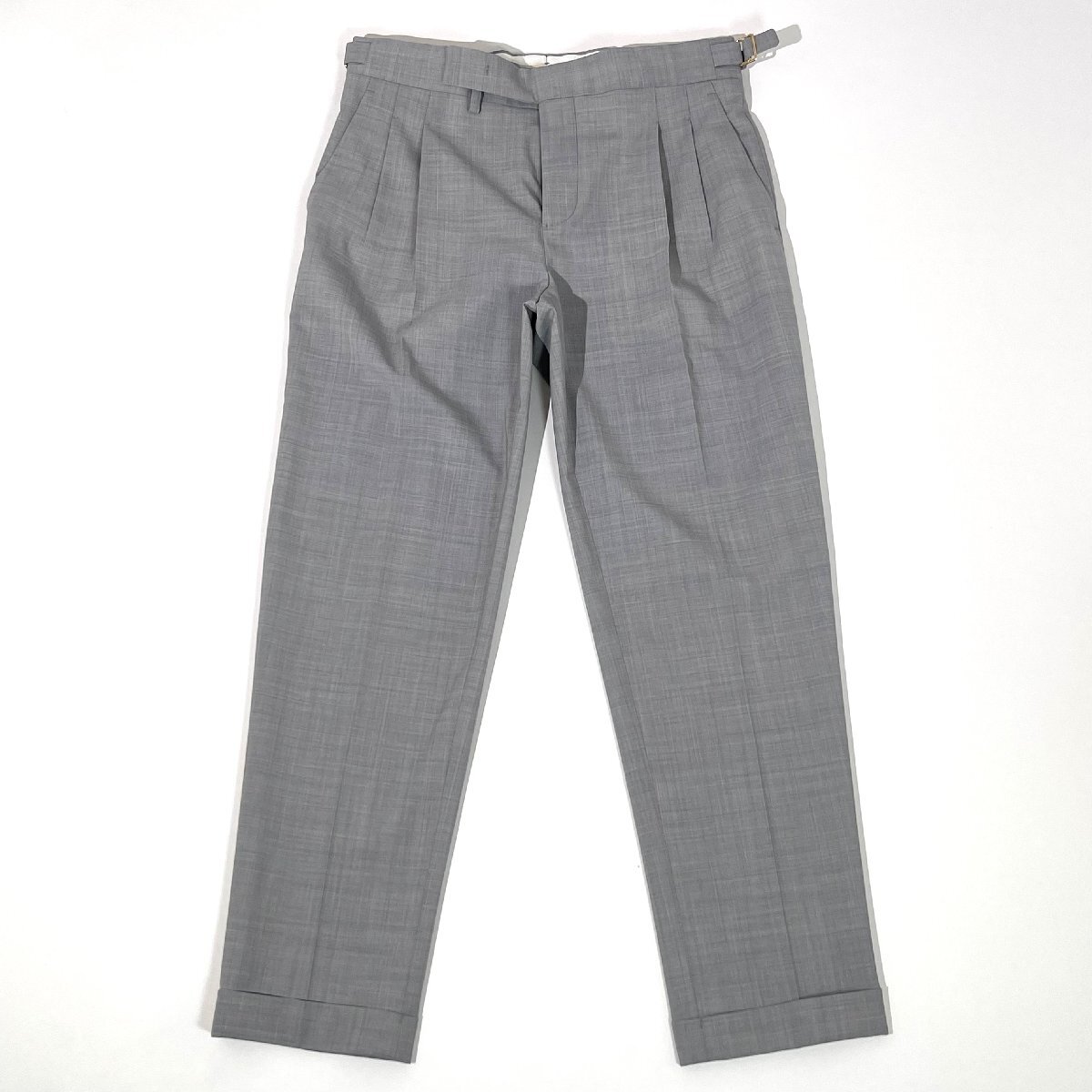 BRIGLIA 1949 Women's EASYFIT 2プリーツ アジャスター パンツ レディース size40 グレー ブリリア1949拍卖