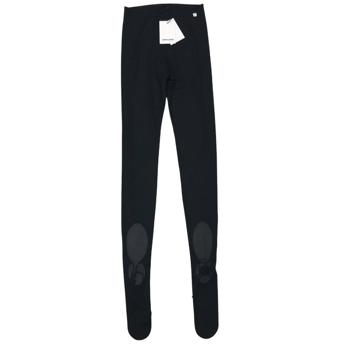 24ss【タグ付き・新品】LOW CLASSIC HOLE POINT LEGGINGS 定価24,200円 sizeS BLACK LOW24RM LG10 ロウ クラシック シースルーレギンス拍卖