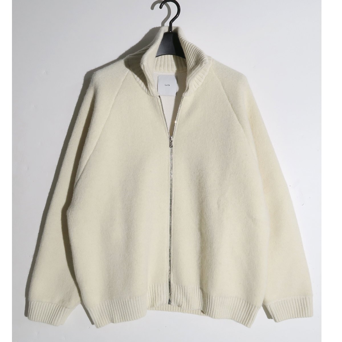 24AW Lui's ジップ ニット カーディガン 定価24,200円 LUZ2042405A0005 sizeM ホワイト ルイス ブルゾン拍卖