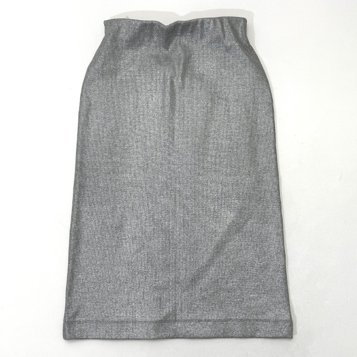 PHEENY FOLL RIB SKIRT size1 SILVER PA23-CS09 フィーニー リブ 箔スカート拍卖