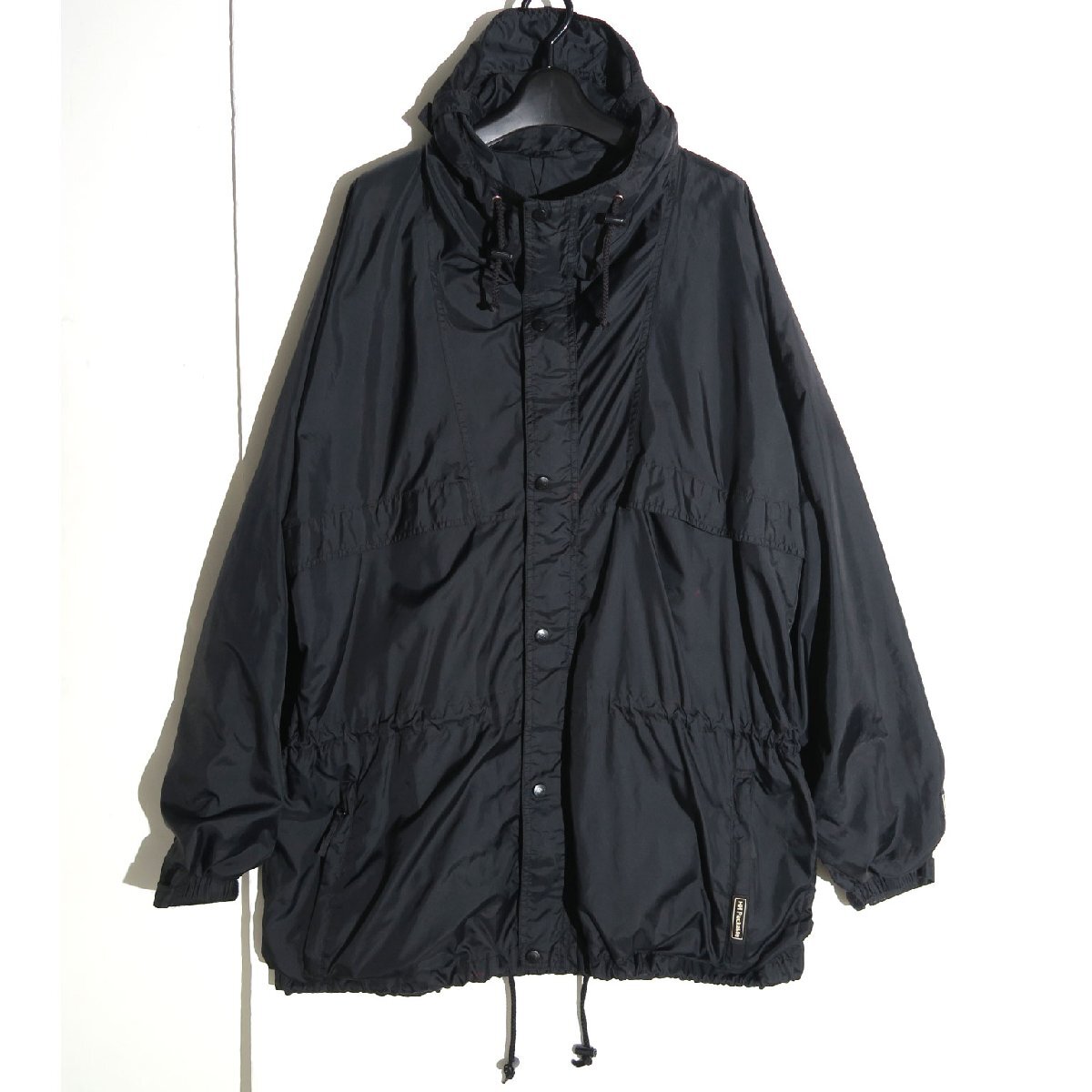 90' HELLY HANSEN ヴィンテージ パッカブル マウンテンパーカー ブラック XL ヘリーハンセン ダブルジップ拍卖