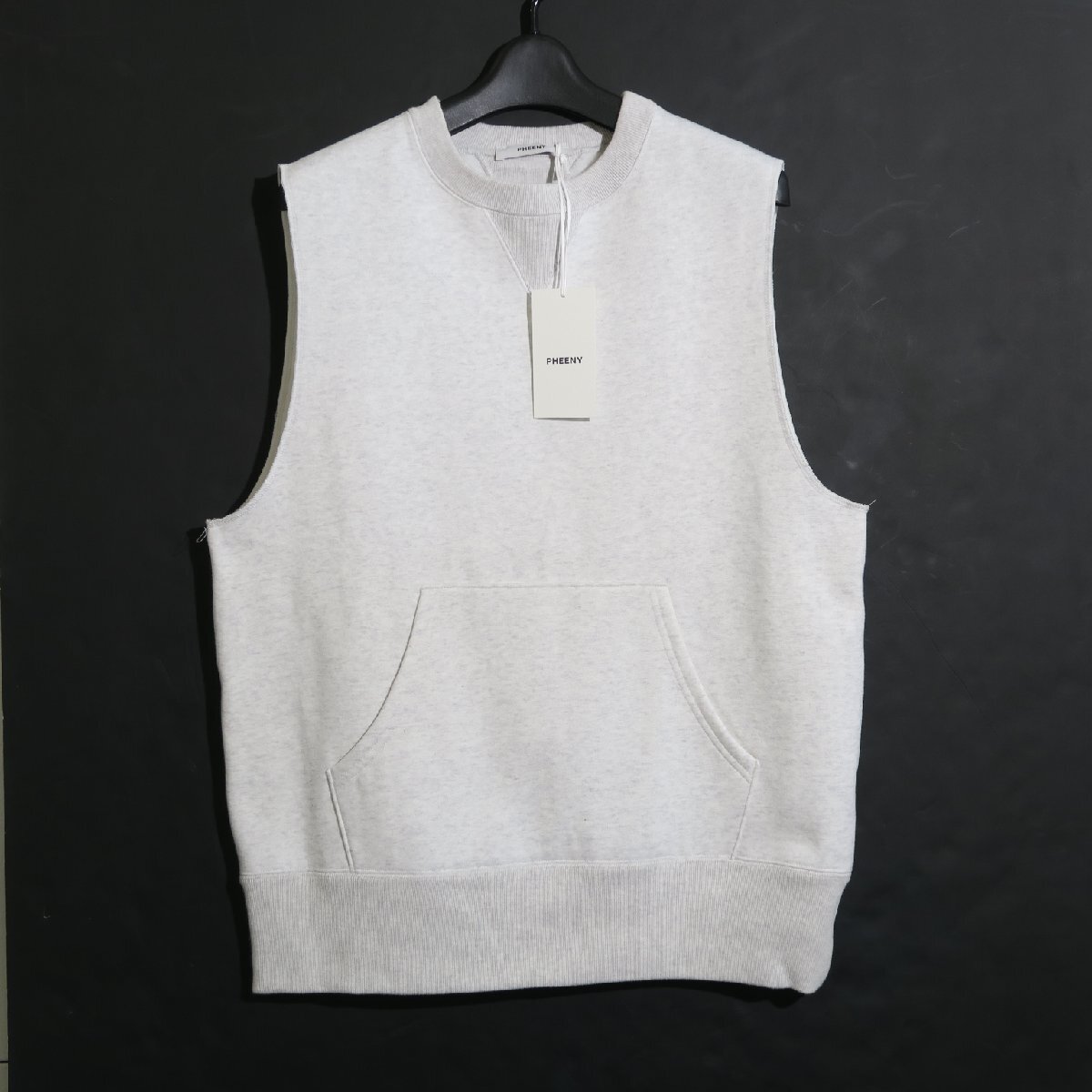 【タグ付・新品・定価25,300円】24aw PHEENY Athletic fleece N/S sweatshirt sizeフリー グレー PA24-CS03 フィーニー ノースリーブ拍卖