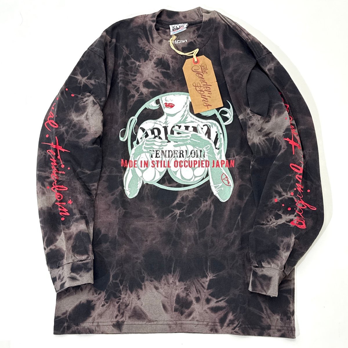 【新品】TENDERLOIN TEE L/S ACID PC 魑魅魍魎 sizeM BLACK テンダーロイン ロンT拍卖