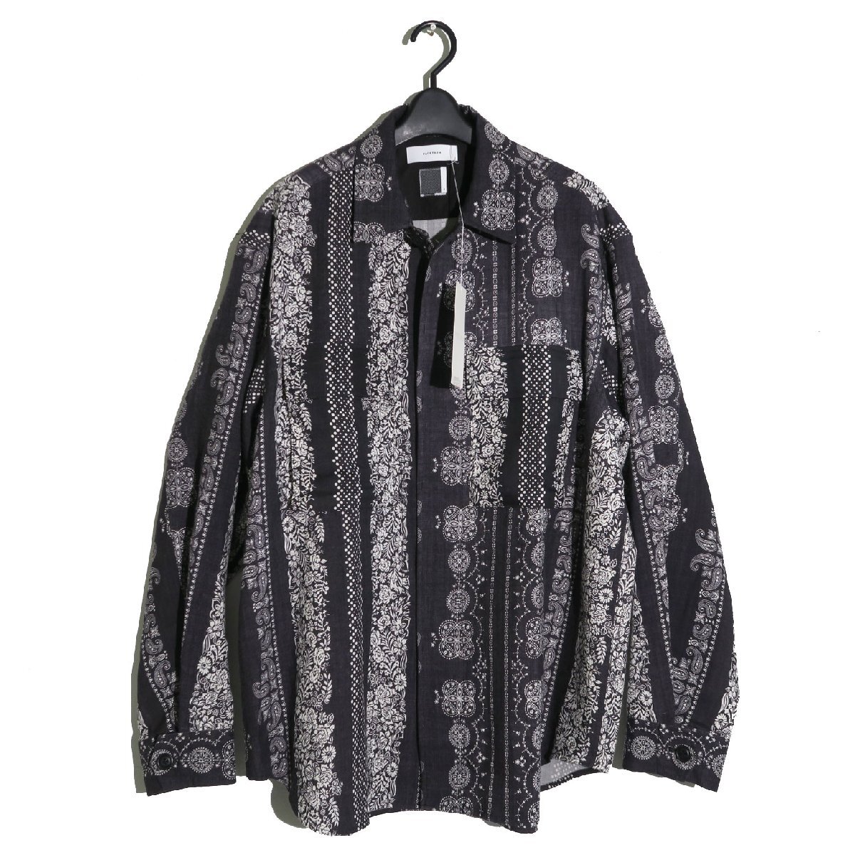 【新品・定価63,800円】FACETASM ORIGINAL BANDANA PRINT SHIRT size4 バンダナシャツ ファセッタズム MKS-SH-M10 ブラック拍卖