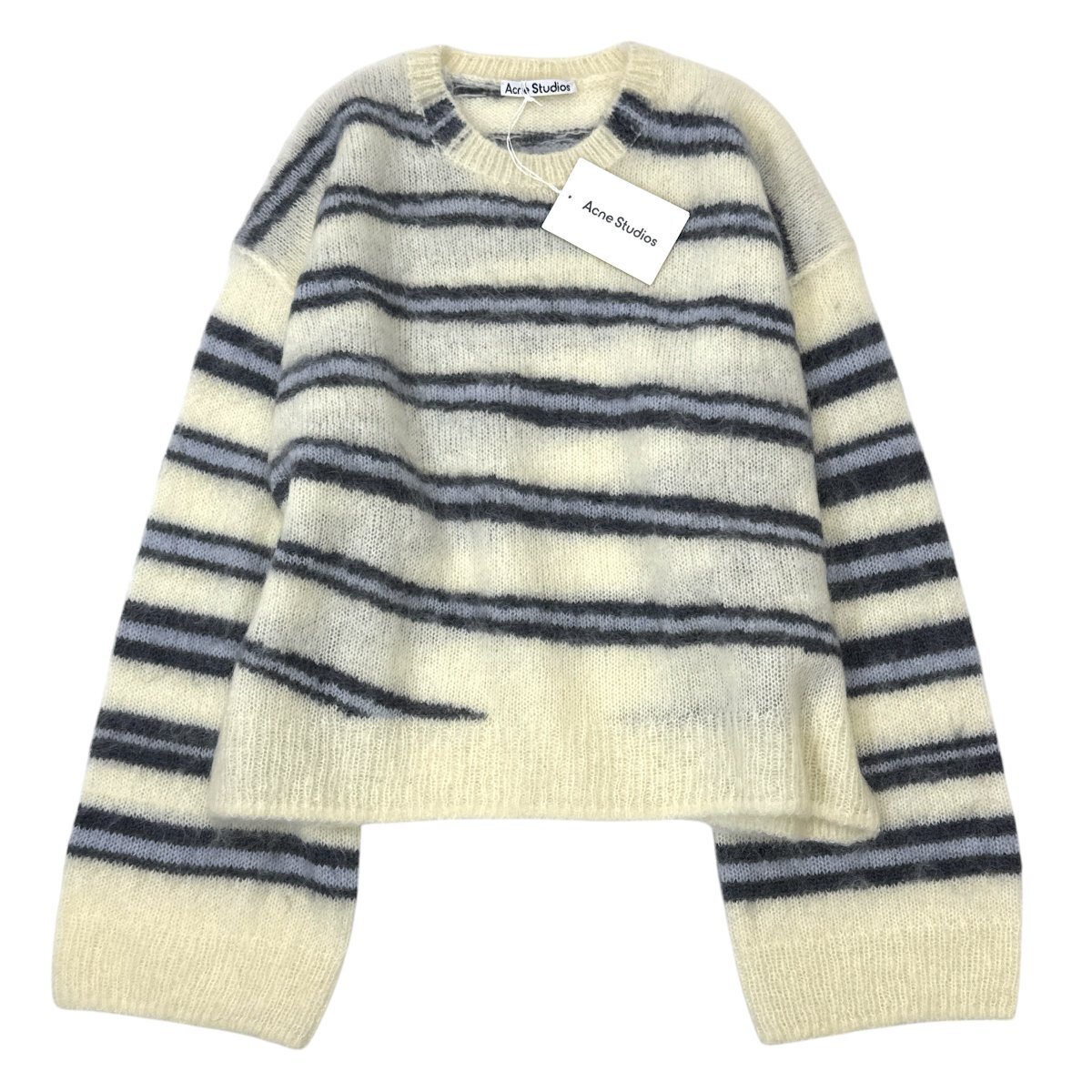【タグ付・新品・定価108,900円】AcneStudios モヘアブレンドセーター L ソフトイエロー/マルチ FN MN KNIT000449 アクネストゥディオズ拍卖