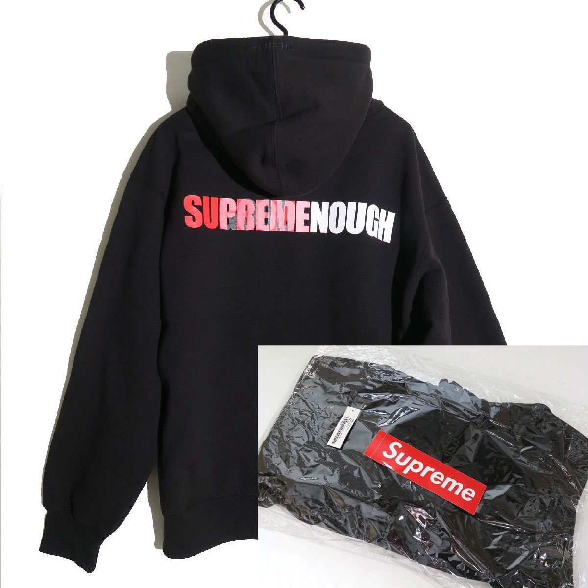 新品 Supreme x GOODENOUGH Hooded Sweatshirt ステッカー付 sizeM ブラック パーカー シュプリーム グッドイナフ 拍卖