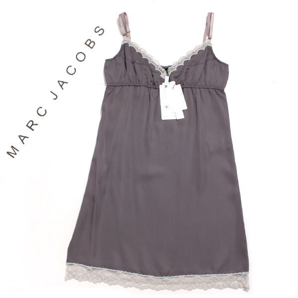 ●SALE● 新品 MARC JACOBS レース付 シルク混キャミワンピース 定価79,800円 size00 TAUPE マークジェイコブス拍卖