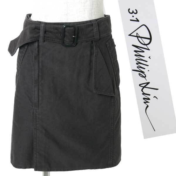【SALE】新品 3.1 Phillip Lim trench skirt 定価39,900円 size2 黒 ブラック F213-3651BSP フィリップリム トレンチ スカート拍卖