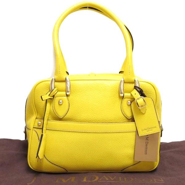 【定価169,000円 新品タグ付】J&M DAVIDSON MINI MIA イエロー 01200 J&M デヴィッドソン ミニ ミア ボストン バッグ拍卖