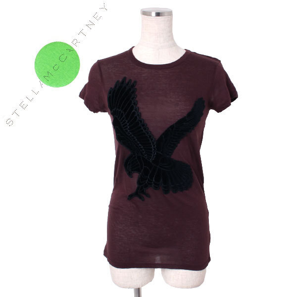 【定価38.000円 新品タグ付】STELLA McCARTNEY イーグルアップリケTシャツ size36 ステラマッカートニー 半袖 クルーネック拍卖