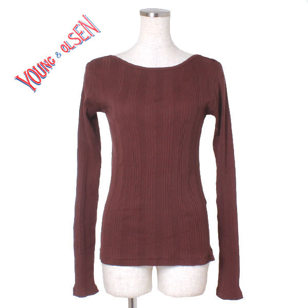 新品 YOUNG&OLSEN RANDOM RIB CREWNECK LONG SLEEVE リブクルーネックロングスリーブ 18070510004210 ヤングアンドオルセン拍卖