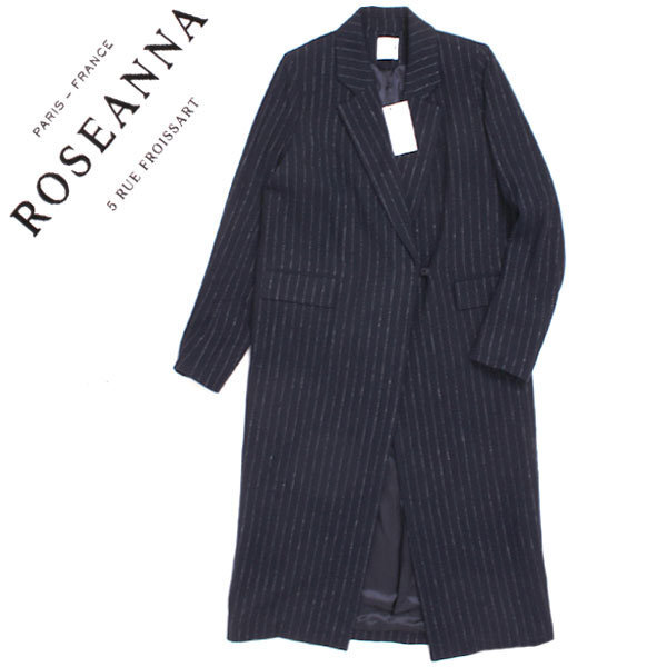 新品 ROSEANNA Elton coat size34 W18TENNELTON ローズアンナ ストライプ チェスターコート拍卖