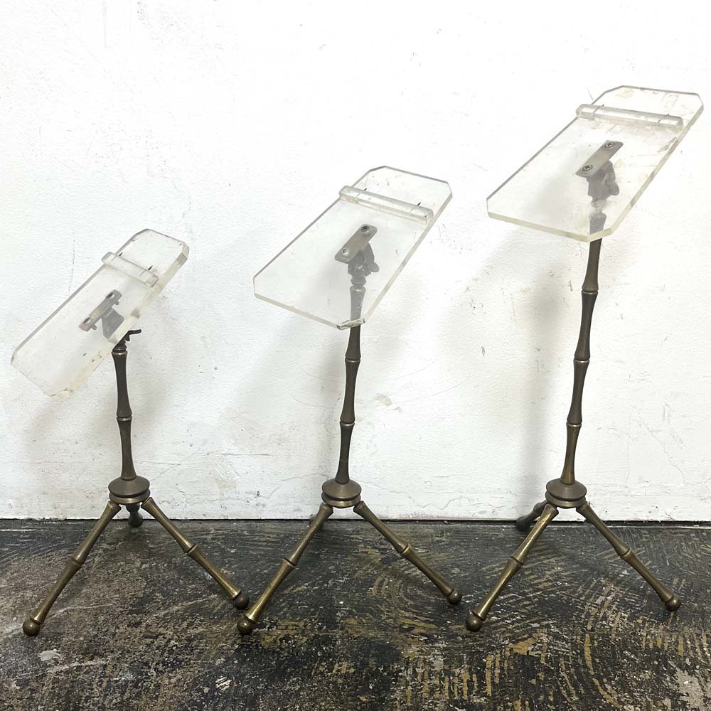 60s~70s ヴィンテージ ディスプレイシューズスタンド 真鍮脚 3pc/アメリカンアンティークusaフランスイギリス70s靴屋店舗什器備品拍卖