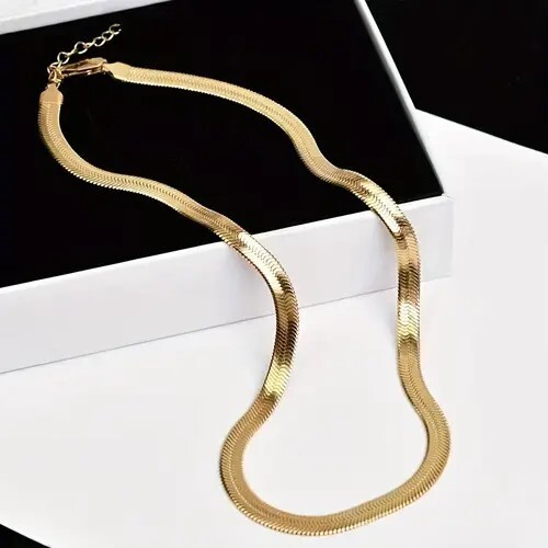 【再入荷!!今だけ送料無料!!工場別注品/在庫僅か】スネークゴールドネックレス拍卖