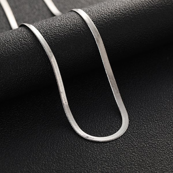 【今だけ送料無料!!工場別注品/在庫僅か/稀少出品】18インチ46センチ/ダブルスネークプラチナコートネックレス拍卖