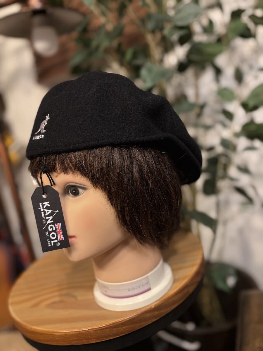 新品 定価9,130円 カンゴール KANGOL ハンチング 帽子 ウール100%素材 KANGOL WOOL HUNTING メンズ レディース 男女兼用 sizeM 黒 0258BC拍卖