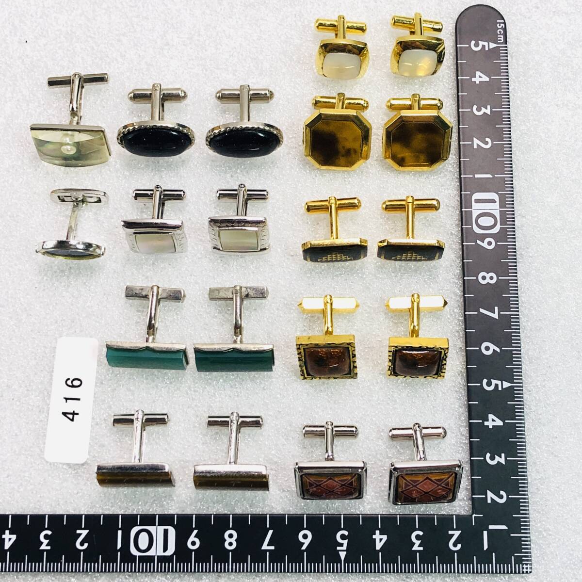アクセサリー まとめ カフス カフスボタン ゴールド シルバー GOLD SILVER 約134g 416拍卖