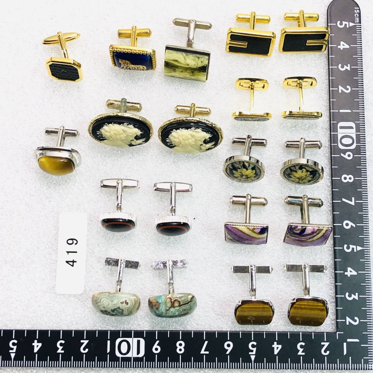 アクセサリー まとめ カフス カフスボタン ゴールド シルバー GOLD SILVER 約119g 419拍卖