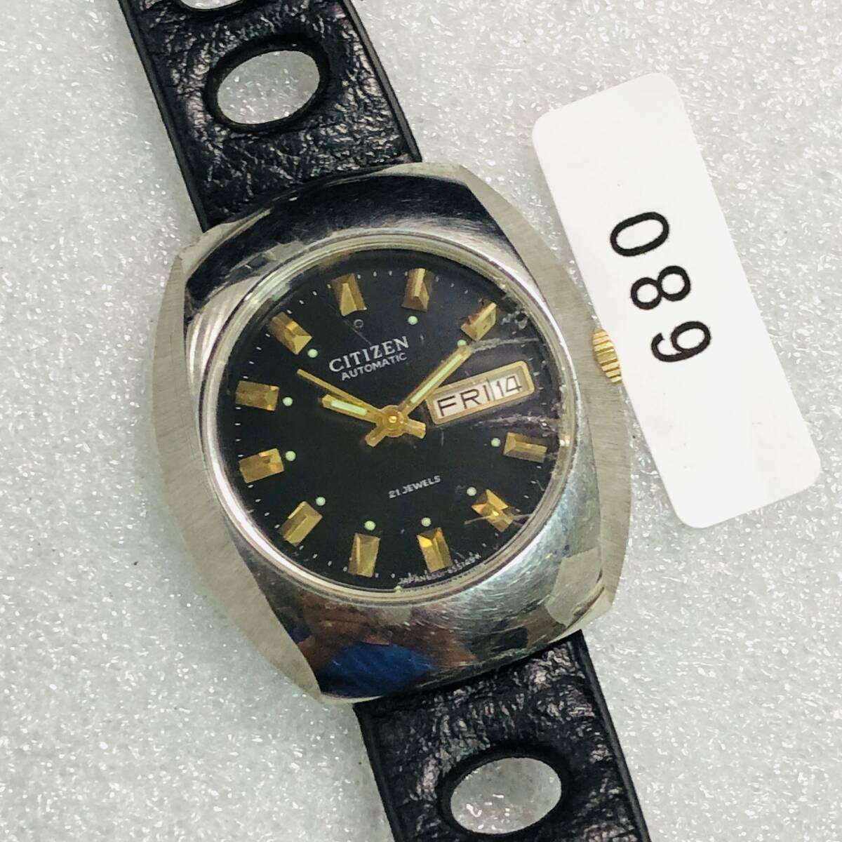 腕時計 シチズン CITIZEN AUTOMATIC 21石 4-650310 Y 自動巻き 稼働品 機械式モデル 【未オーバーホール】680拍卖