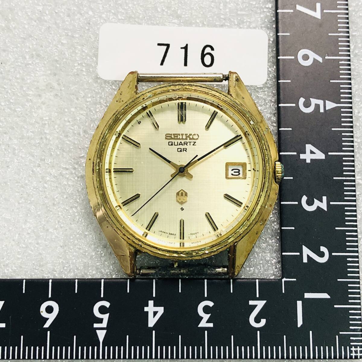 腕時計 セイコー SEIKO QR 3862-7001 希少 ヴィンテージ 未稼働 フェイス クオーツ quartz 716拍卖