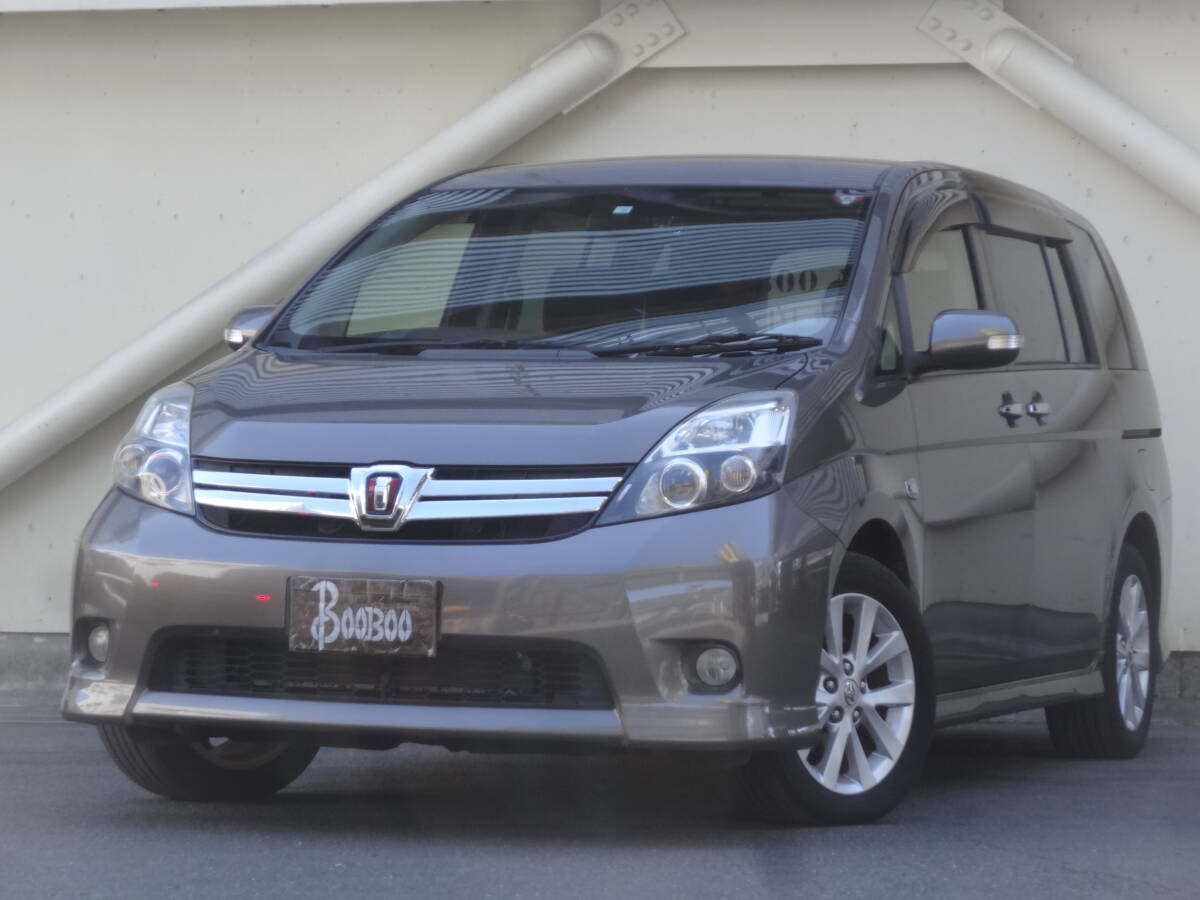 ◆修歴無【後期/左側Pスラ/低走4.5万】アイシス 上級「プラタナ Vセレクション」7人乗り/スマートキー/純正AW/社外ナビ/革ハンドル/ETC◆拍卖