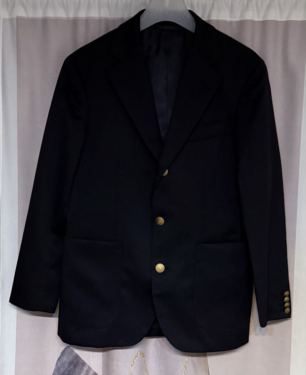 MORLES モアレス 洋服の青山 ウール 金ボタン 紺ブレ拍卖