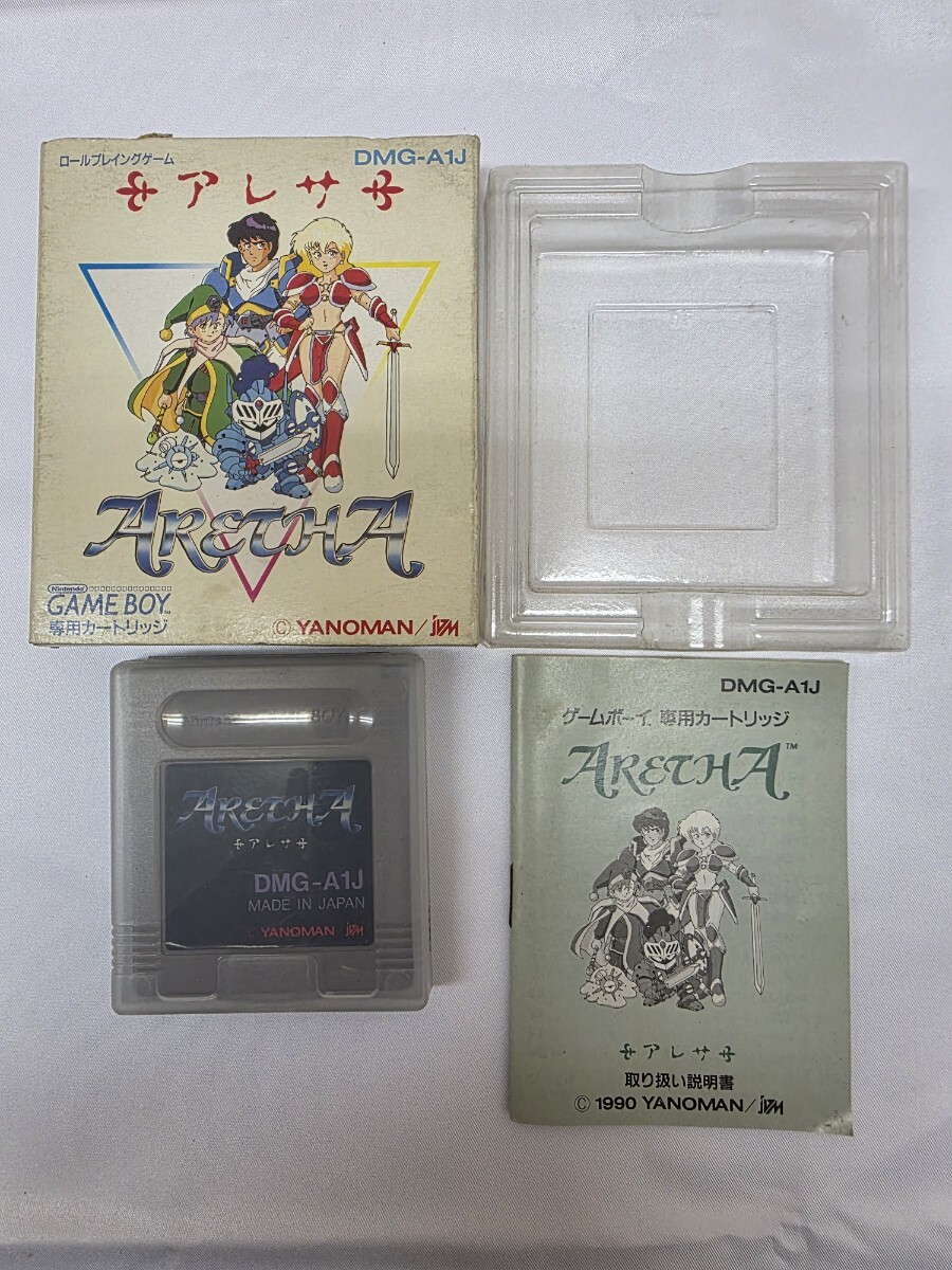 当時物 GB YANOMAN ARETHA ゲームボーイソフト やのまん アレサ 箱付き 説明書付き レトロ拍卖