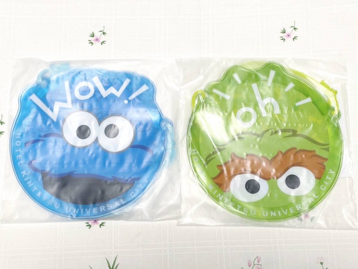 新品未開封品 USJ セサミストリート クッキーモンスター オスカー チケットホルダー 2点セット ホテル近鉄ユニバーサル・シティ コラボ拍卖