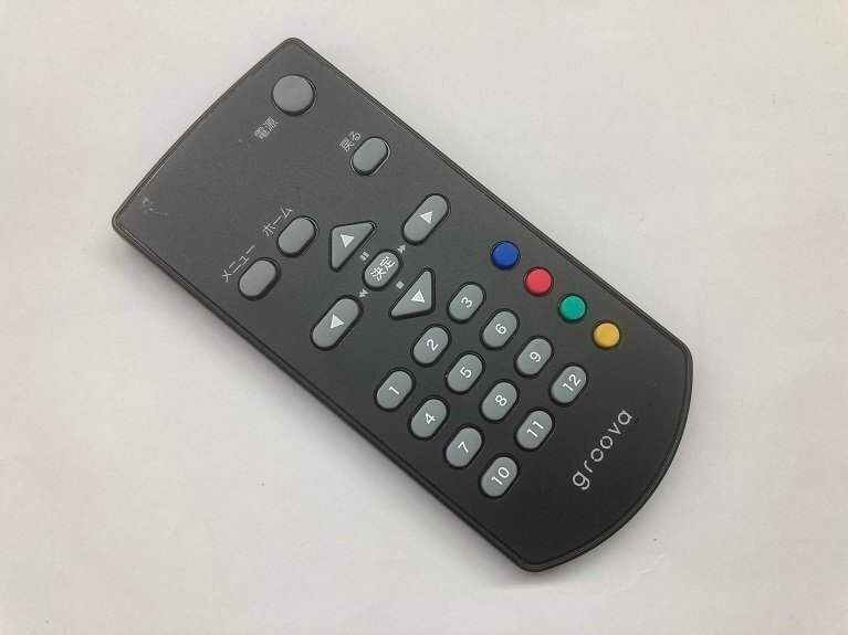 4722-O★groova デジタルサイネージ STB toto GRV-1010B等用リモコン★全ボタン赤外線発光確認済中古★送料185円(クリックポスト)拍卖