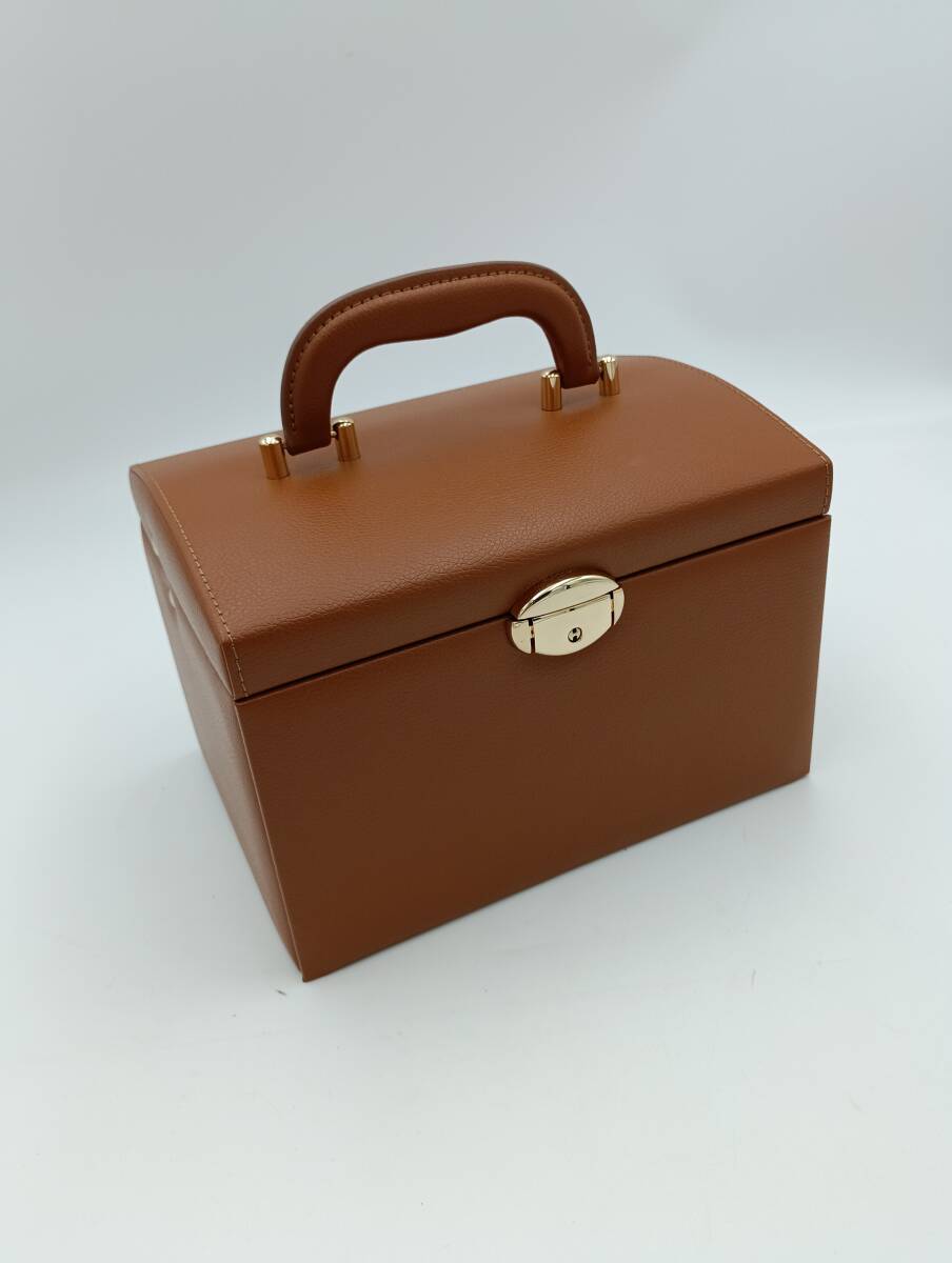 ジュエリーボックス ほぼ未使用 1円スタート 美品 収納 アクセサリー 貴金属 ダイヤ 指輪 ネイル 高品質 メイクボックス拍卖