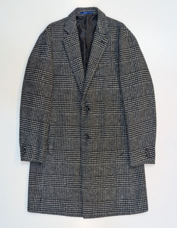 H8074 rhenium HIDEAWAYS レニウム ハイダウェイ NICOLE ニコル チェスターコート グレンチェック チャコール 50拍卖