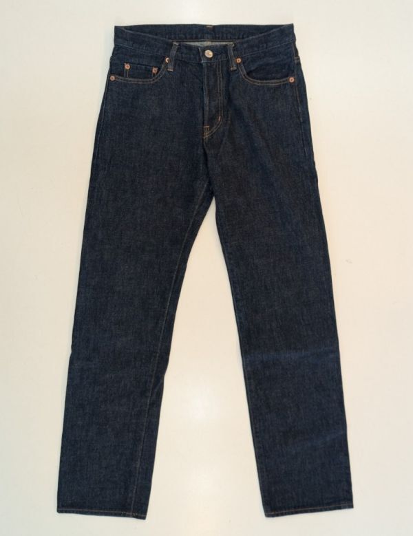 H8049 RICHFIELD リッチフィールド J-1 デニムパンツ ストレート ボタンフライ セルビッジ 日本製 W28拍卖