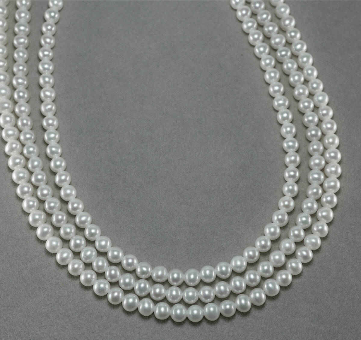 ★▲新品自社製作 天然ベビーパール 花珠級 最高級 4.6mm SV 36.0g 108cm ロングネックレス 宝石 ジュエリー jewelry拍卖