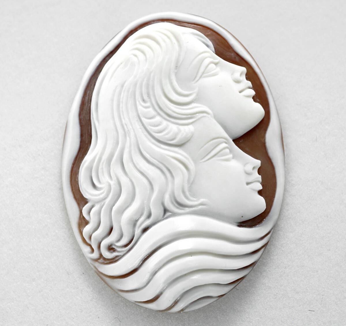 ▲天然シェルカメオ 最高級 7.3g パルラーティ作 ルース 宝石 ジュエリー jewelry拍卖