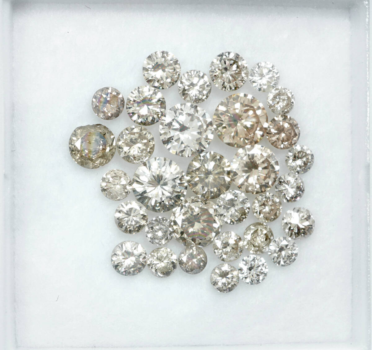▲おまとめ天然ダイヤモンド 最高級 2.10ct ラージメレ 1.8mmUP ルース 宝石 ジュエリー jewelry拍卖