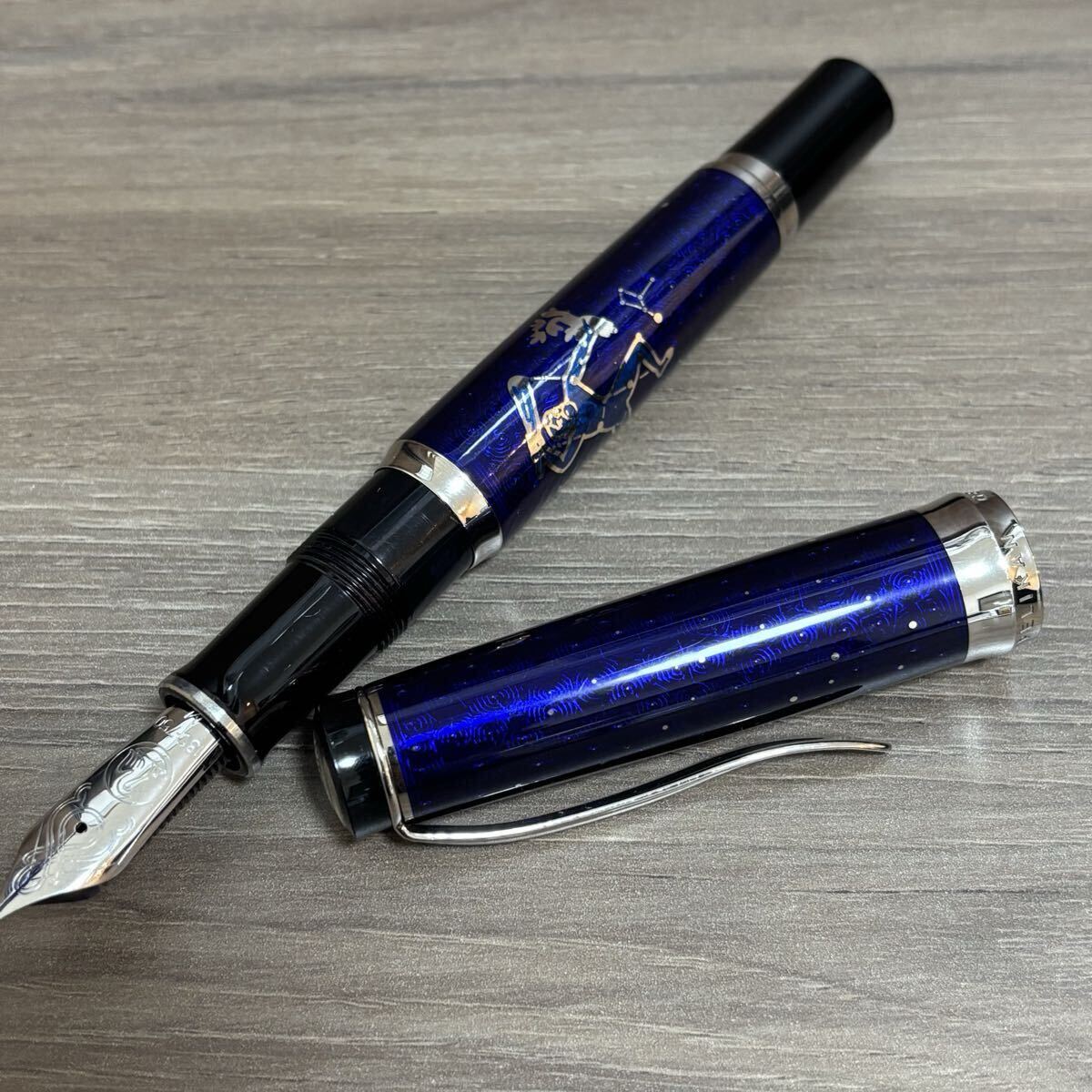★1円スタート 激レア800本限定シルバー製ベース軸 ペリカン ヘラクレス 万年筆 Pelikan Hercules SV925 PF刻印入り 18K 750ペン先 万年筆拍卖