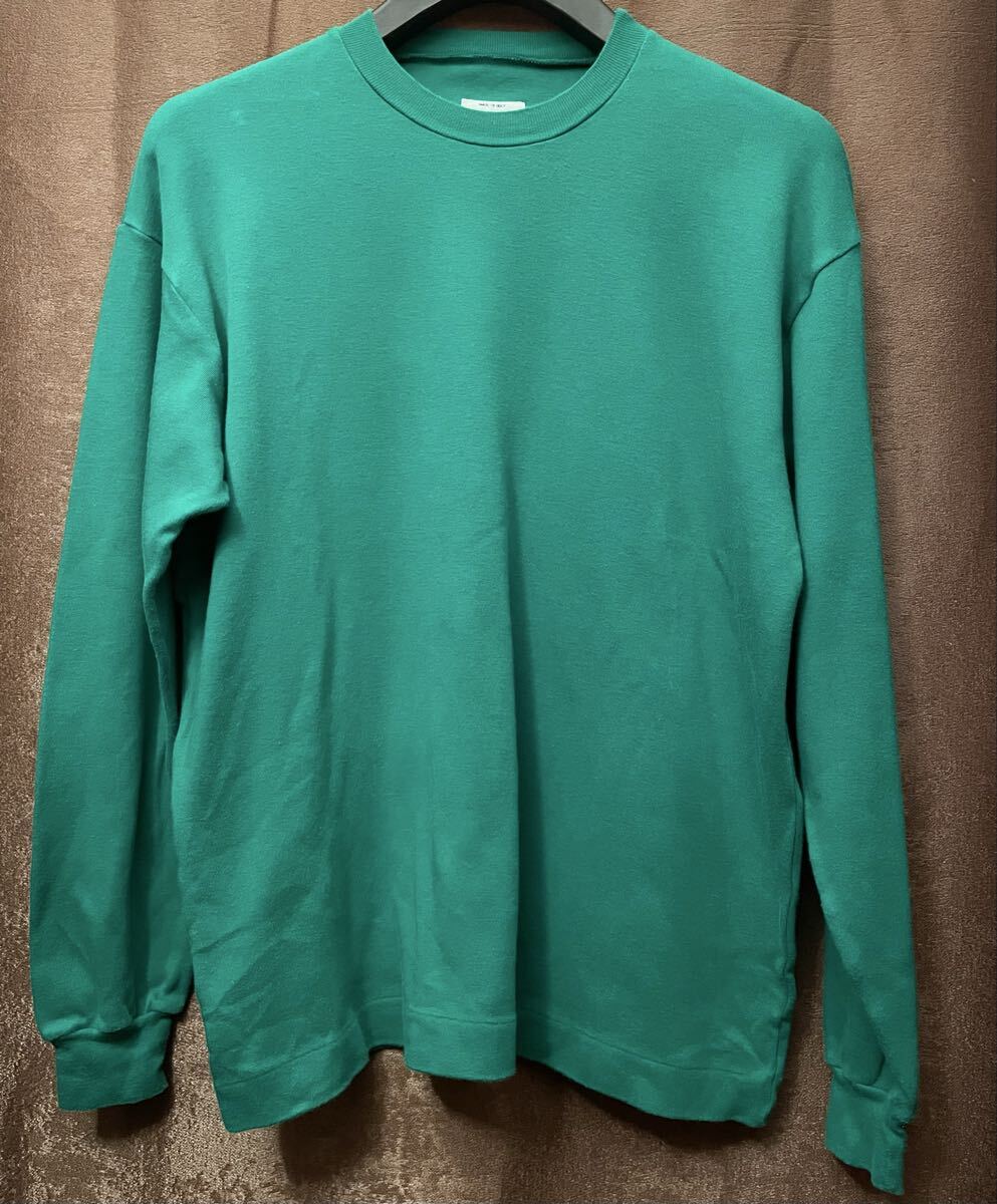 MADE IN ITALY製 UNITED COLORS OF BENETTON 長袖カットソー グリーン Sサイズ ユナイテッドカラーズオブベネトン イタリア製 ロンT 緑拍卖