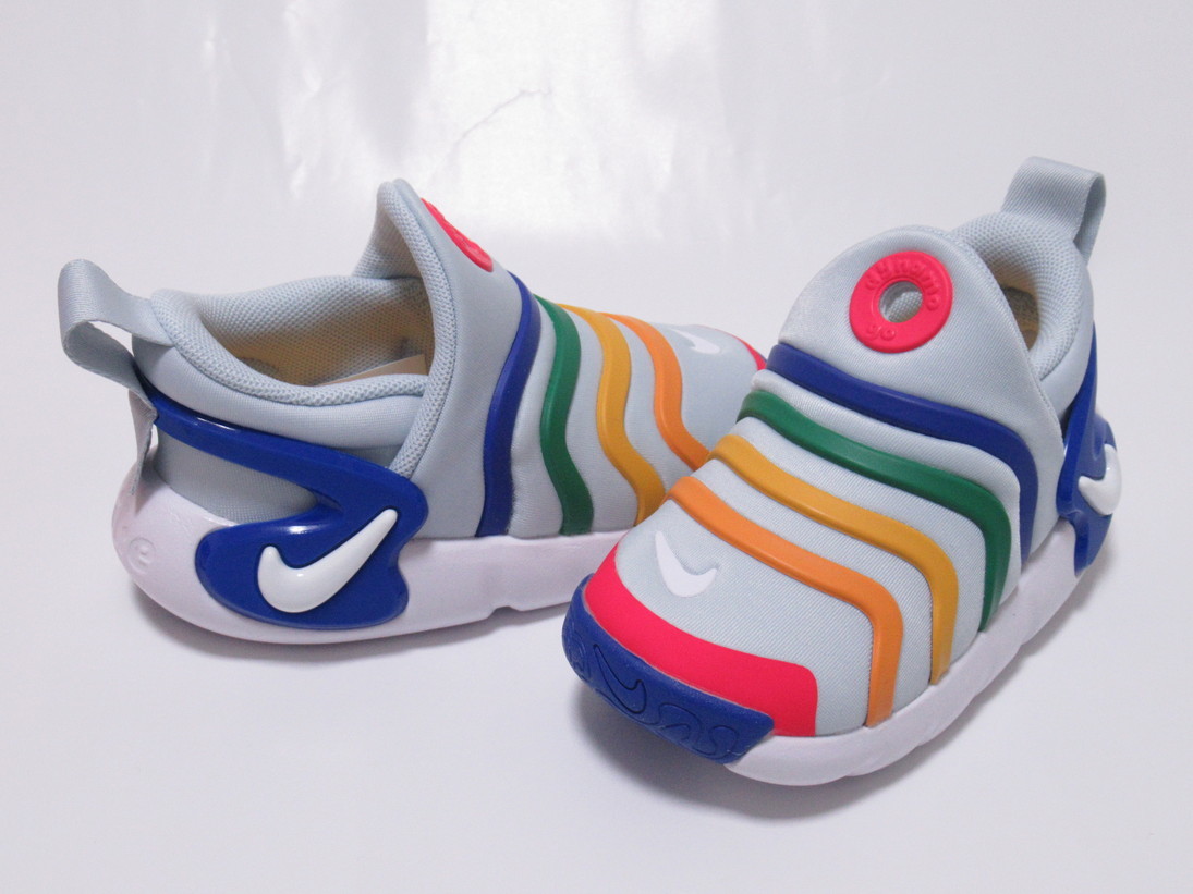 NIKE DYNAMO GO TD ブルー レインボー 14cm ナイキ ダイナモ ゴー フライイーズ スリッポン 青 カラフル DH3438-400拍卖